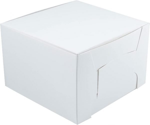 Premium Ecowraps Cake Box Main Premium EcoWraps White Cake Box - 10x10x3IN
