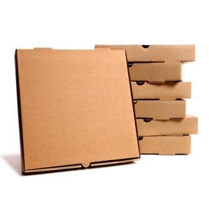 Kraft Brown Color Quality Corrugated Pizza Boxes FAATCOI 30 PCS 10 x 10 Inches Square Cardboard Pizza Box 1.5 inches thickness Disposable Takeaway Packaging Boxes keeps Pizza Fresh 