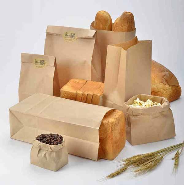 Bread Paper Bags Brown Brown Fine Kraft Paper Bags Food | 5x3x9.5 IN