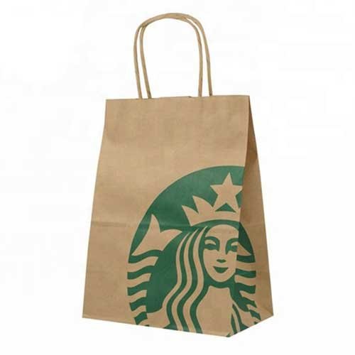 Coffee Shop Takeaway Paper Bags Paper Bags Printed for Restaurant - Take Away Paper Bags | 5x4x8 IN